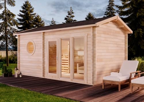 Alpholz Saunahaus Genf-70, 70 mm Wandstärke (561 x 334 cm)