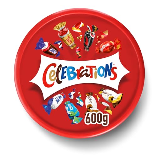 Celebrations Schokolade Großpackung als Süßigkeiten, Mit Mini-Schokoriegel Snacks (Maltesers, Galaxy, Snickers &mehr) Schokoladen Geschenk Idee mit Mini Schoko Pralinen, Süßigkeiten Box,600g