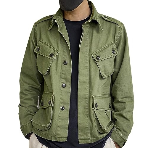 Surttan Übergangsjacke Herren Fashion Stehkragen Sweatjacke Mit Taschen Zip Wachsjacke Baumwolle Wanderjacke Outdoor Sakkos Blouson Basic Übergangsjacke Leicht Laufjacke Streetwear Warm Mantel Y2k
