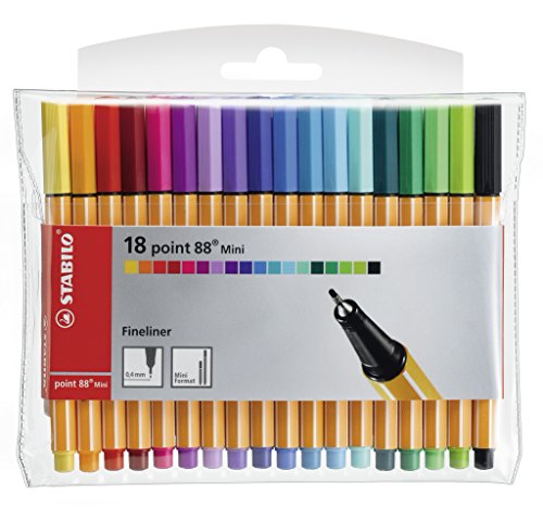 STABILO - Fineliner - point 88 Mini - 18er Pack - 18