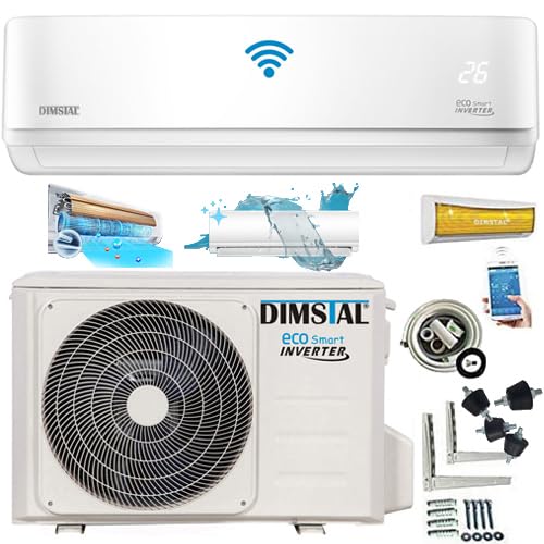 18000 BTU 5,3kW ULTRA - Split Klimaanlage + Heizung ECO Smart WiFi Self-Clean Super-Ioniser Follow Me komplett Set leise inkl. 3m Leitungen