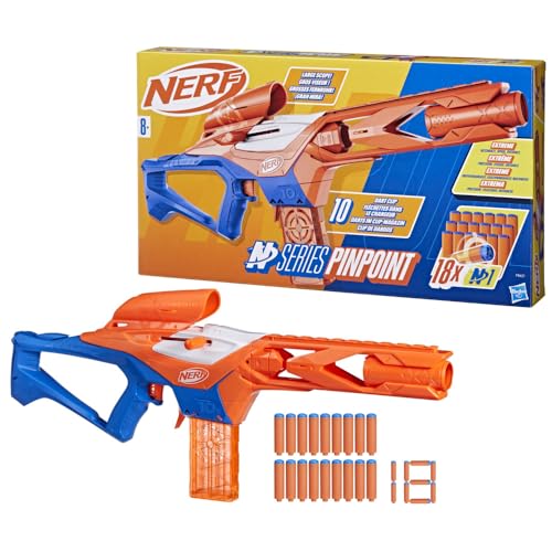 Nerf N Series Pinpoint Blaster, mit 10er Clip-Magazin und 18 Nerf Darts, nur mit Nerf N1 Darts kompatibel, für Jungen, Mädchen und erfahrene Spieler