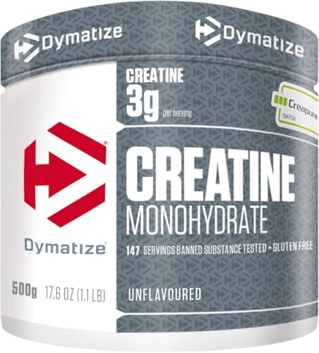Dymatize Creatine Monohydrate Unflavoured Powder 500g - 100% Creapure Creatine - Aminosäure - Kreatin