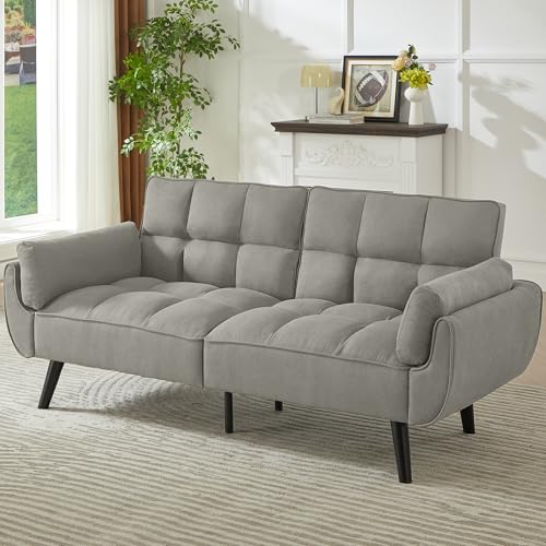 JIEXI Dreifaches Schlafsofa, Rückenlehne ohne Klappfunktion, 191x83cm, bequem, geeignet für Wohnzimmer, Zimmer, Schlafzimmer