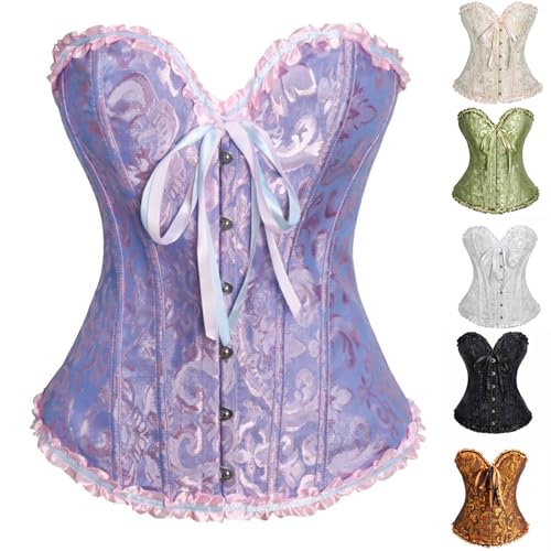 Korsett Damen Vollbrust Corsage Korsett Top Gothic Vintage Corsagen Bustier Corsette Corsage Dessous übergröße Korsett Sexy Damen Gothic Bustier Corsettes Push Up Bralette Shapewear Party Tops