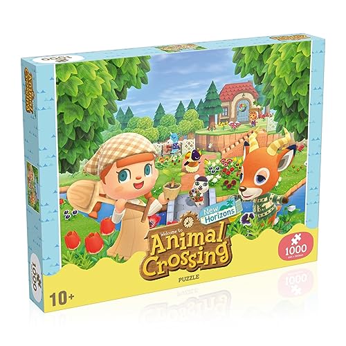 Winning Moves Puzzle 1000 Teile Animal Crossing - Puzzle Animal Crossing für Familie - Klassische Puzzles für Kinder ab 1+ Jahren - Fanartikel & Merchandise