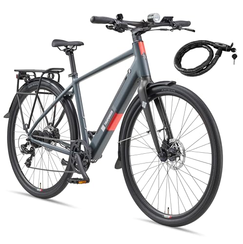 TELEFUNKEN E-Bike 28 Zoll Fahrrad für Damen & Herren | Pedelec Urban Citybike 7-Gang Kettenschaltung | Hydr. Scheibenbremsen | inkl. Panzerschloss | Elektrofahrrad 250 W Heckmotor | 417 Wh Li-Ion-Akku