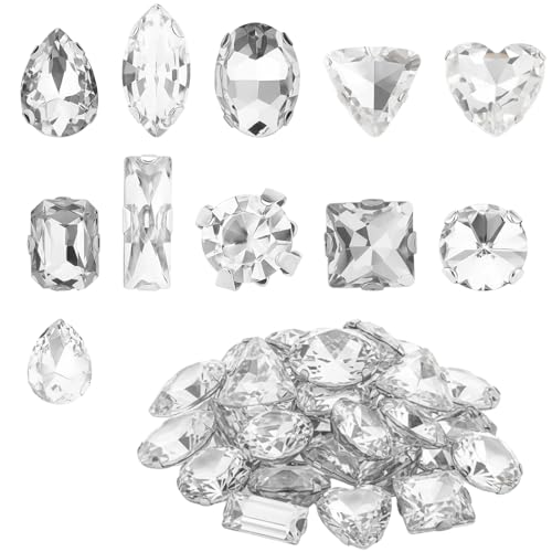 250 Strasssteine Set - Glitzersteine zum Aufnähen & Basteln, Rhinestones für Textilien in Groß & Klein, Inkl. Große Strasssteine für Bedazzling