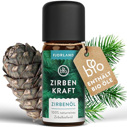 Fjorland BIO Zirbenöl 10 ml – 100 % naturrein & ätherisch – Wildwuchs aus Österreich – Zirbelkieferöl für Diffuser, Duftlampe & Raumduft