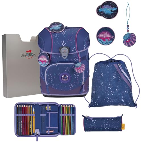 derdiedas Schulranzen Set 5-TLG. ErgoFlex Tiny Deep Ocean