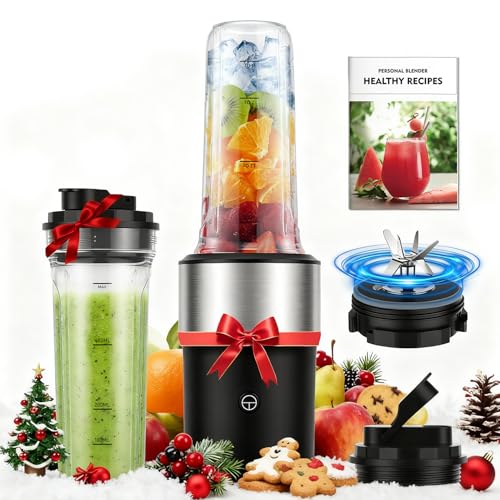 SHARDOR Smoothie Maker, 900W, StandMixer mit 2 * 650ml Flasche, mixer mit Edelstahl 6-Klingen, BPA frei, Smoothies shakes und Säfte mit Rezepte