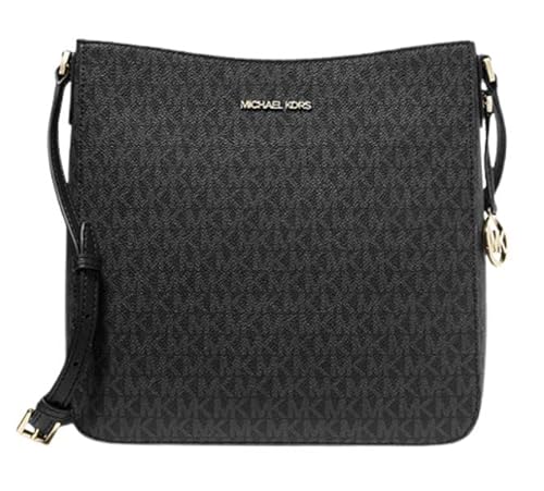 Michael Kors Jet Set Travel Umhängetasche, Messengertasche, Crossbody, Signature, Schwarz