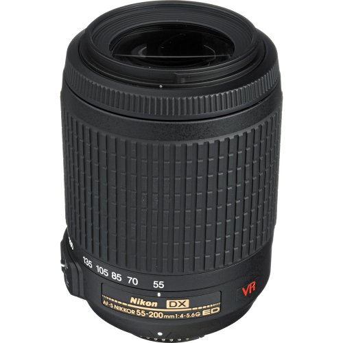 Nikon AF-S DX Zoom-Nikkor 55-200mm 1:4-5,6 G IF-ED VR Objektiv (52mm Filtergewinde, bildstab.) schwarz