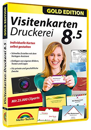 Markt + Technik Visitenkarten-Druckerei 8.5 Gold Edition (Druckerpapier)