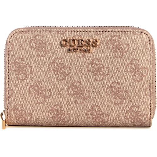 Guess Zamira Medium Zip Around Wallet Orchid Logo