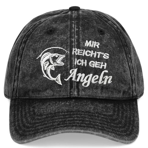 Geschenke für Angler Männer Geburtstag Fischerhut, Angeln Geschenk Lustig MIR REICHTS ICH GEH ANGELN Mütze Angler Zubehör, Angler Geschenke für Männer Vatertagsgeschenk für Papa Baseball Cap Herren