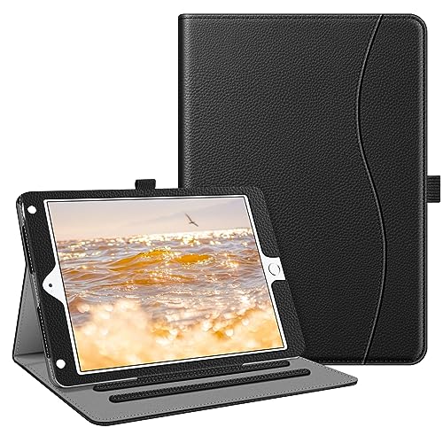 Fintie Hülle für iPad 9.7 Zoll 2018 2017 / iPad Air 2/ Air 1 - [Eckenschutz] Multi-Winkel Betrachtung Folio Stand Schutzhülle Case mit Dokumentschlitze, Auto Sleep/Wake, Schwarz