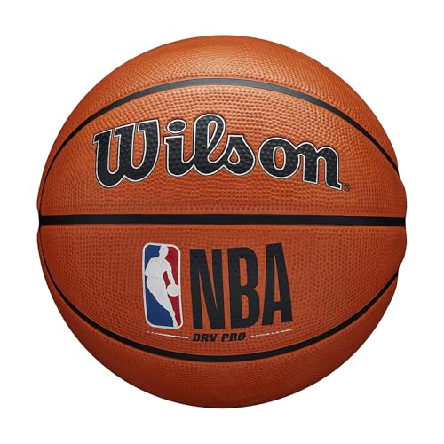 Wilson Basketball NBA DRV PRO, Outdoor, Tackskin Gummi, Größe: 6, Braun