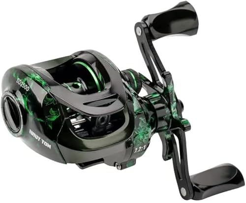 Angeln Baitcasting-Rolle,Magnetisches Bremssystem für das Angeln in Salzwasser und Süßwasser, Baitcaster Angelrollen Mit 18+1BB Edelstahl Kugellagern, Verfügbar in 7.1: 1, Geeignet für Linkshänder