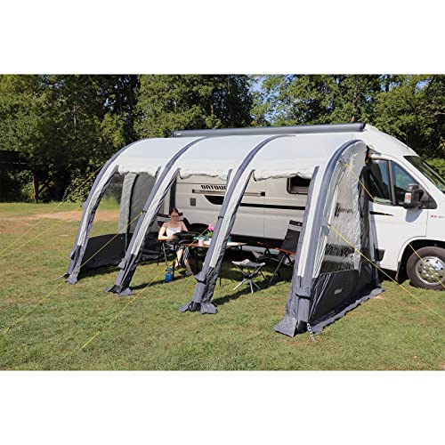deiwo Vorzelt aufblasbar 390x235cm Camping Seitenzelt Zelt für Wohnwagen, Wohnmobil + Luftpumpe