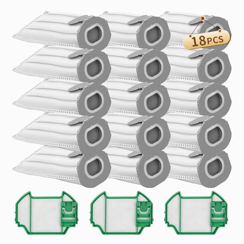 15 Stück Staubsaugerbeutel für Vorwerks Kobold VK7,kompatibel mit Vorwerk Kobold VK7 FP7,Mit 3 HEPA-Filtern, Filtertüte Ersatzteile Ersatz Staubbeutel für Kobold