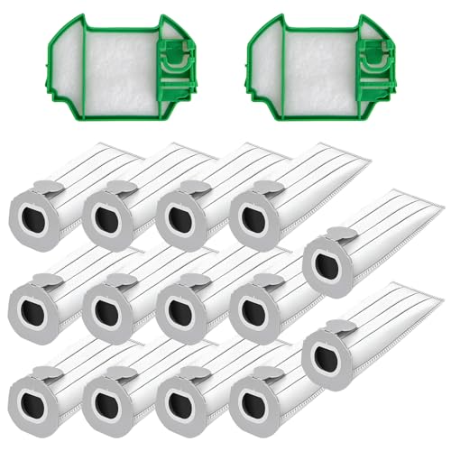 14 Stück Staubsaugerbeutel für Vorwerk Kobold VK7 FP7 Premium Filtertüten für Kobold,FP7 Staubsaugerbeutel für Vorwerk,VK7 Staubbeutel Ersatzteile(mit zwei Filter)