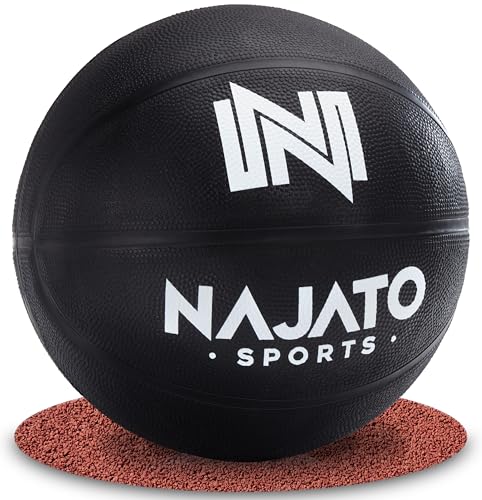 NAJATO Basketball – Basketball Größe 7 – Für den Outdoor & Indoor Bereich (Schwarz)