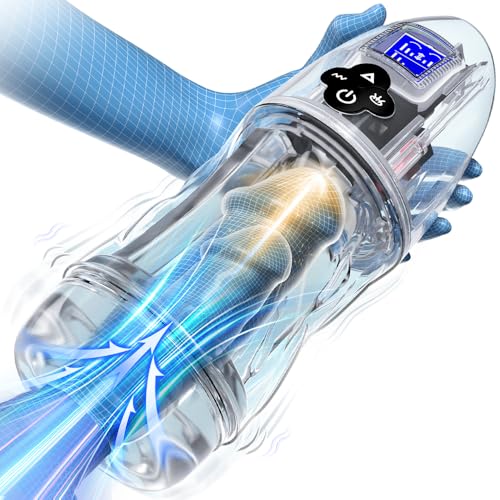 Elektrischer Masturbator Masturbieren für Männer mit 7 Saugmodi 10 Vibrationen Sex Spielzeug für die Männer Transparent 3D Taschenmuschi Blowjob Masturbatoren Penis Vibrator Trainer Pussy Sexspielzeug