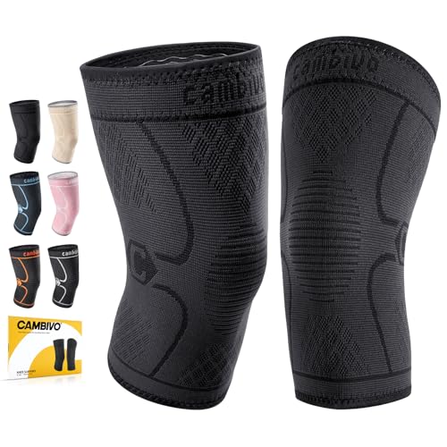 CAMBIVO Kniebandage Männer Damen X2, Bandage Knie hilfreich Erholung bei Meniskusriss, ACL und Arthritis, Kniebandage Meniskus für Laufen, Wandern, Joggen, Sport, Volleyball