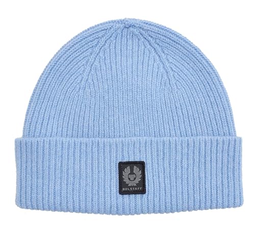Belstaff Strickmütze Mütze Beanie Dock Hat Blau Made in UK