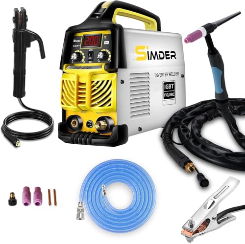 WIG Schweißgerät 140 A 2 in 1 Lift WIG/MMA Schweißgerät WP-17 WIG Schweißbrenner Elektroden Schweißgerät TIG-200 IGBT Inverter Schweißgerät Geeignet für Metallverarbeitung/Automobilbau/DIY