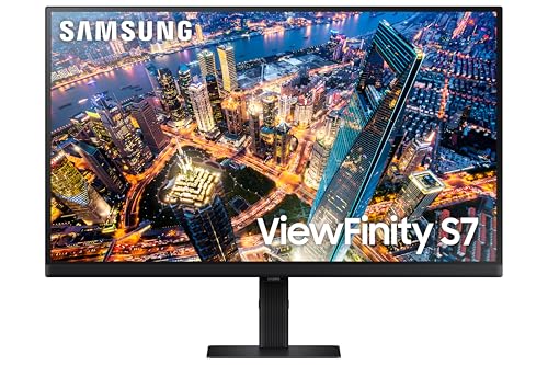 Samsung Monitor ViewFinity S7 S27D702, Flat, 27 Zoll, 3840 x 2160 UHD 4K, HDR10, 60 Hz, 5 ms, HDMI, Display Port, Audio-Eingang, Pip, PBP, einfache Installation