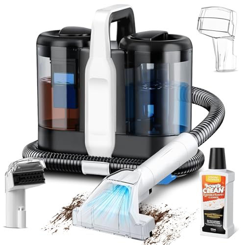 ToyGem Polsterreiniger Gerät Nasssauger, 18Kpa Pro Power | Teppichreiniger Waschsauger mit Reinigungsmittel | 600W Nasssauger Waschsauger für Teppich, Sofa, Polster, Treppen, Auto & Haustiere