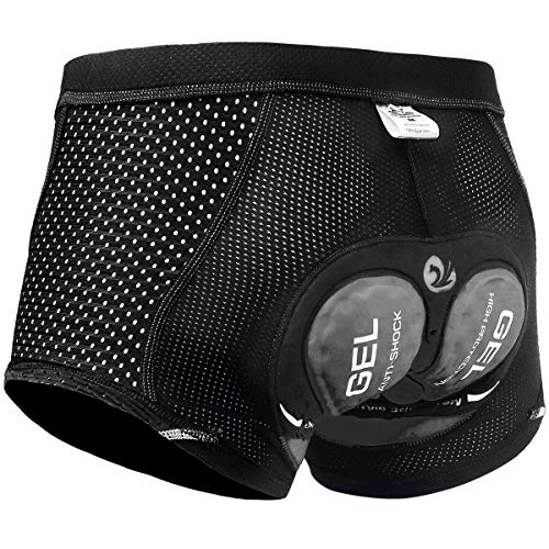 X-TIGER Herren Radunterhose Fahrradhosen mit 5D Sitzpolster Fahrrad MTB Unterwäsche Pro Bike Boxer Größe Kurze Hosen