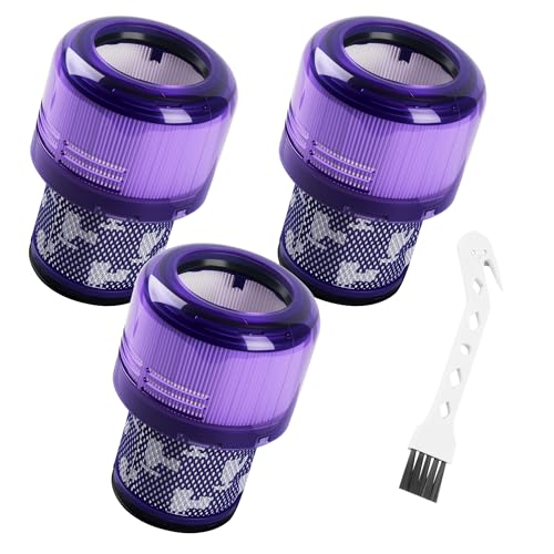 3 Stück Ersatzteile Filter für Dyson V11,Filter für Dyson V11 V15 SV14 SV17 SV22 Absolute Animal Detect Torque Drive, Mit 1 Reinigungsbürsten,Ersetzen Sie # 970013-02