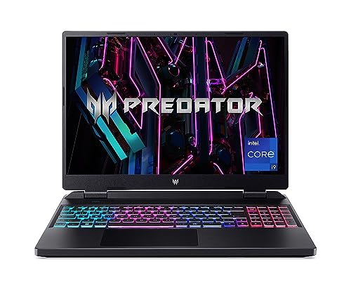 acer Predator Helios Neo 16 (PHN16-71-96AB) Gaming Laptop | 16 Inch WQXGA 165Hz Display | Intel Core i9 13900HX | 16 GB RAM | 1 TB SSD | NVIDIA GeForce RTX 4070 | Windows 11 | QWERTZ Keyboard | Black