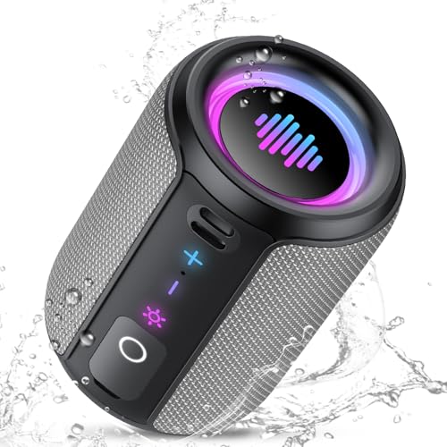 Tiksounds Bluetooth Lautsprecher, Kleine Musikbox Bluetooth 5.4, 15W Kraftvoller Bass, mit 12 Stunden Akkulaufzeit, TWS Stereo-Surround, IPX7 Wasserdicht, Outdoor Lautsprecher für Sport/Party/Reisen