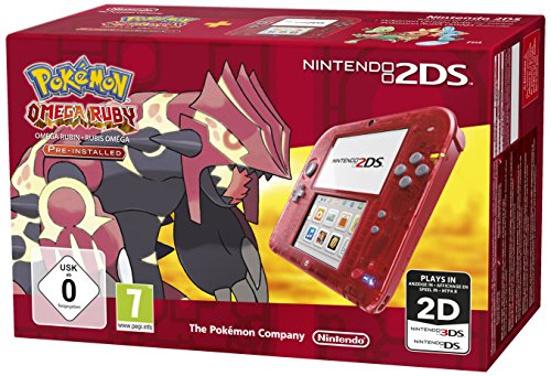 Nintendo 2DS (Transparent Rot) inkl. Pokemon Omega Rubin