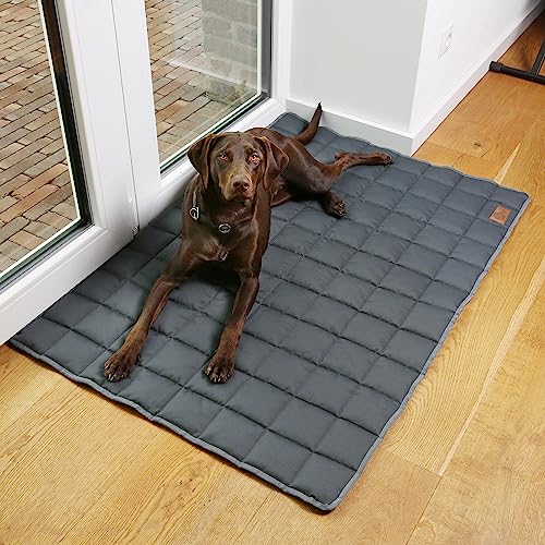 your GEAR Lana Hundematte 120 x 80 cm aus Oeko-TEX Baumwolle | Orthopädisches Hundebett für große Hunde, Wasserabweisend, Waschbare und Kratzfeste Hundedecke für Indoor & Outdoor