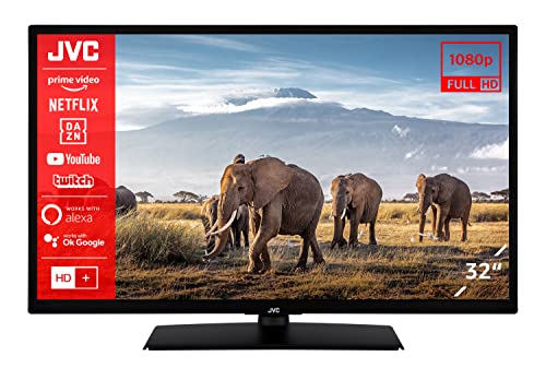 JVC LT-32VF5158 32 Zoll Fernseher/Smart TV (Full HD, HDR, Triple-Tuner, Bluetooth) - Inkl. 6 Monate HD+ [2023], Schwarz