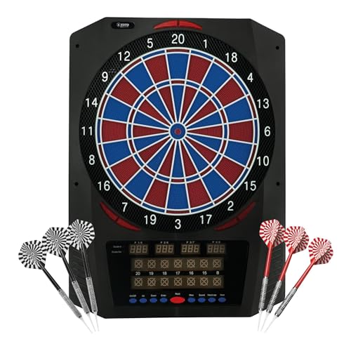 KOTO – Dartscheibe Elektronisch Royal 580, 6 Softdarts, 36 Spiele, Über 580 Varianten, Für 1 bis 8 Spieler