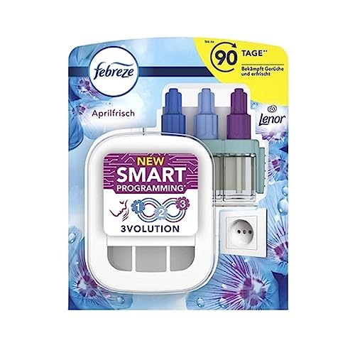 Febreze 3Volution Duftstecker (20 ml) Lenor Aprilfrisch, Starterset, Raumduft und Lufterfrischer