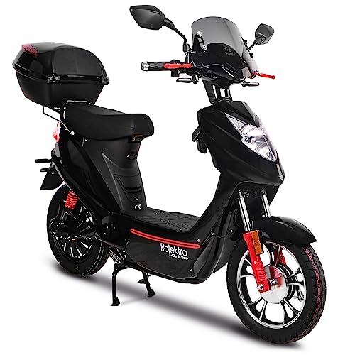 Rolektro E-City 45 Hero Elektromoped - 2000W E-Mofa mit Lithium-Akku - 45 km/h E-Moped mit Straßenzulassung - LED-Licht Farbdisplay Alarmanlage USB Koffer