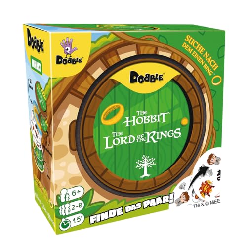 Asmodee, Dobble Der Herr der Ringe, Familienspiel, 2-8 Spieler, 6+ Jahre, 15 Minuten, Deutsch