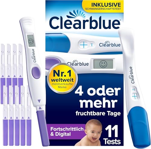 Clearblue Ovulationstest Fortschrittlich und Digital und Schwangerschaftstest – für doppelte Chancen, schwanger zu werden, 10 + 1 Tests