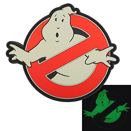 Ghostbusters No Ghost Glow Dark GITD Cosplay Movie PVC Rubber 3D Hook Patch (Multicoloured Glow Dark)