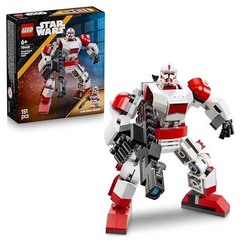 LEGO Star Wars 75448 Klon-Schocktruppen Mech - Bewege­liche Actionfigur mit Blastergewehr & Minifigur - Modellbau für Kinder - Geschenk für Jungen ab 6 Jahren & Star-Wars-Fans