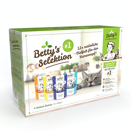 Betty's Landhausküche Katze Selektion Nr.1 (12 x 100g) Nassfutter Frischebeutel