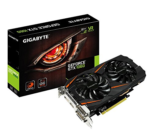 Gigabyte GeForce GTX 1060 GV-N1060WF2OC-3GD Grafikkarte schwarz