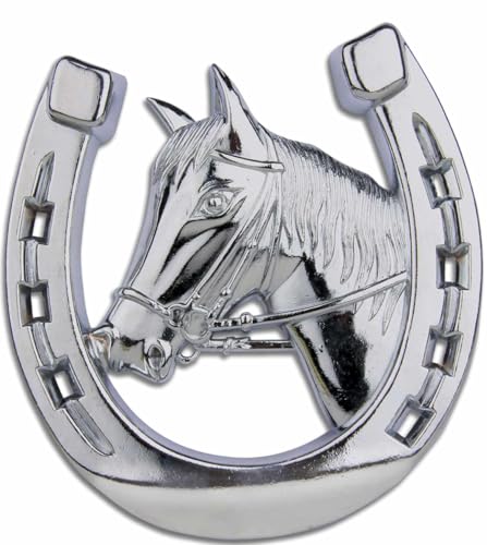 AMKA Autohufeisen mit Pferdekopf Autozierhufeisen Autodekoration Pferd Hufeisen